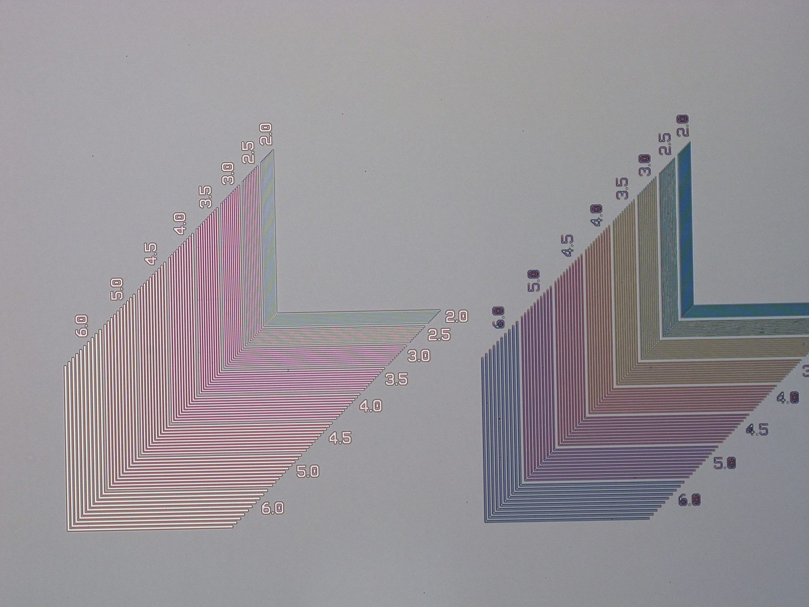 Photolithography line-resolution test pattern