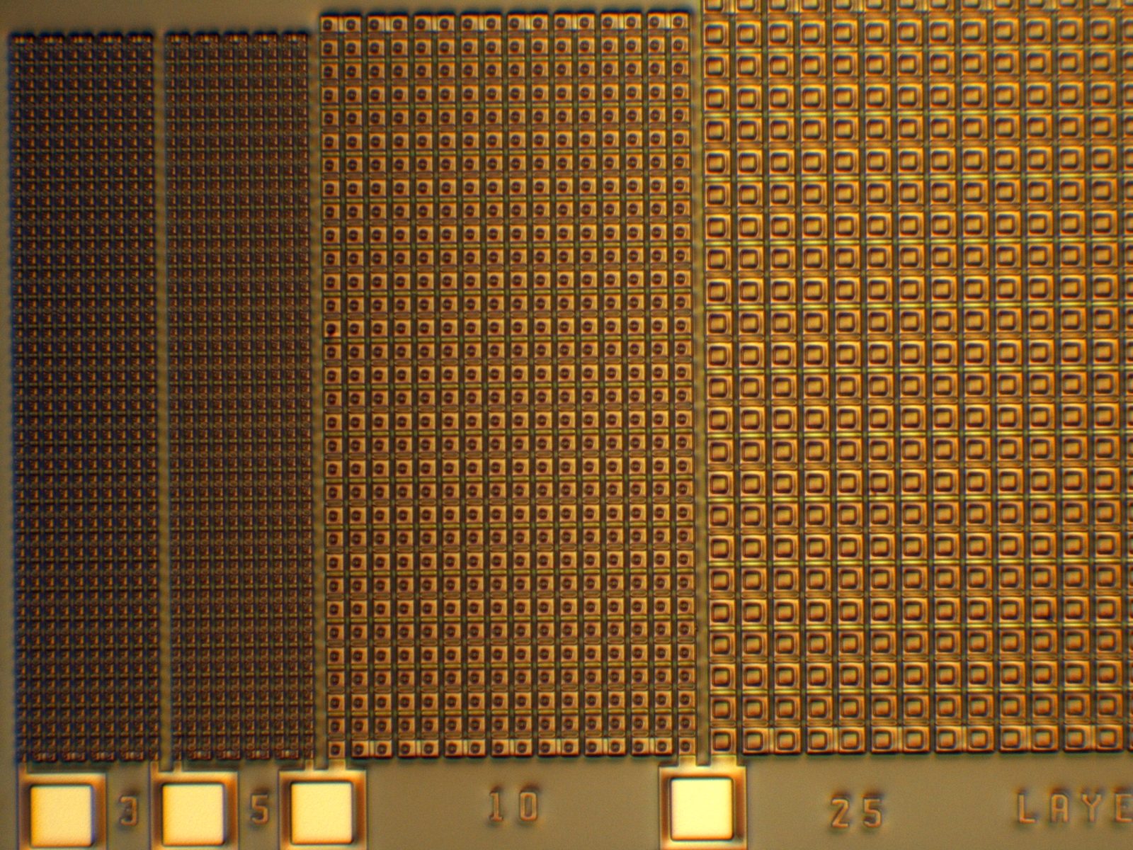 Dense microcontact arrays