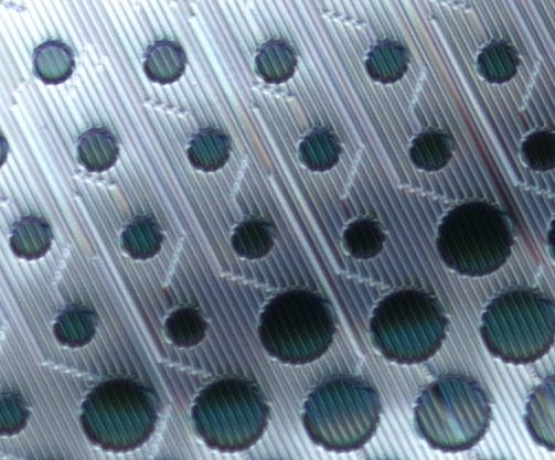 Perforated membrane micrograph